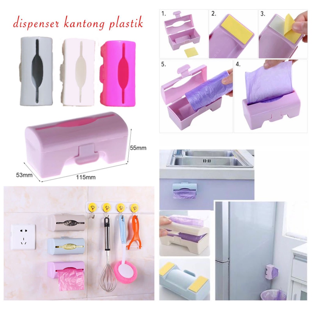 Wadah kantong sampah roll dispenser kantong sampah plastik gulung kotak plastik sampah