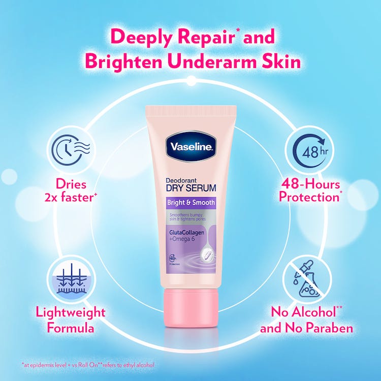 VASELINE DEODORANT DRY SERUM 50ml new packaging