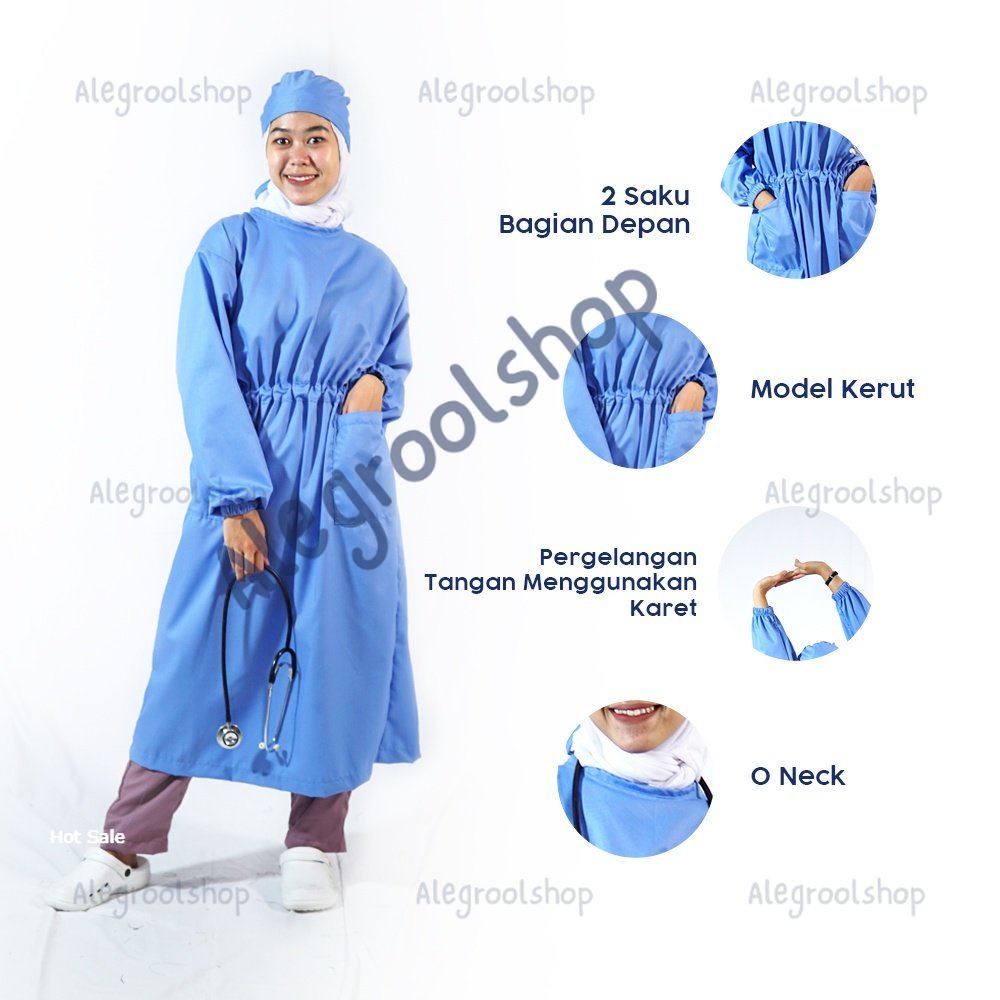 Surgical Gown Katun Jepang Premium 'Model Kerut' Voll.02