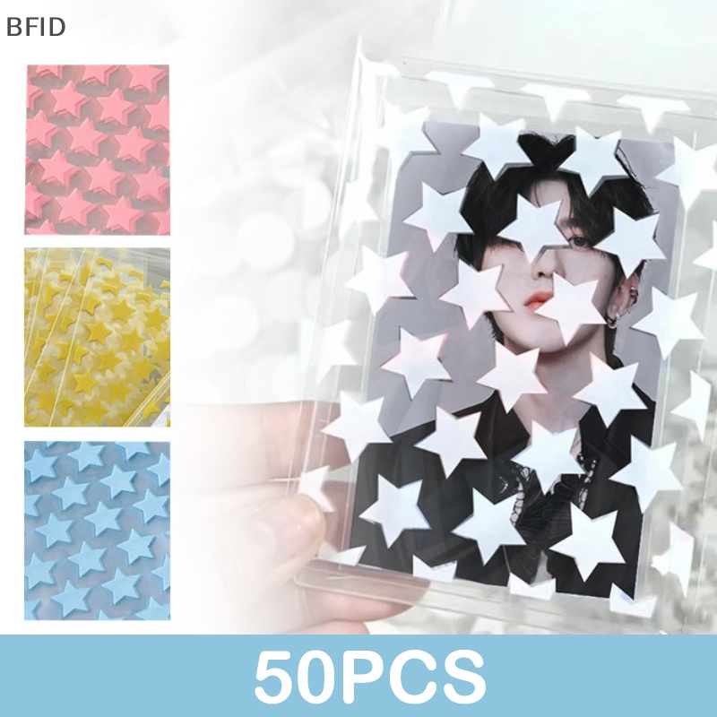 [BFID] 50pcs Transparan Warna Star Love Self-adhesive Opp Bag Odd Biskuit Self-sealing Eceran Bag Perhiasan Hadiah Kemasan Kantong Plastik [ID]