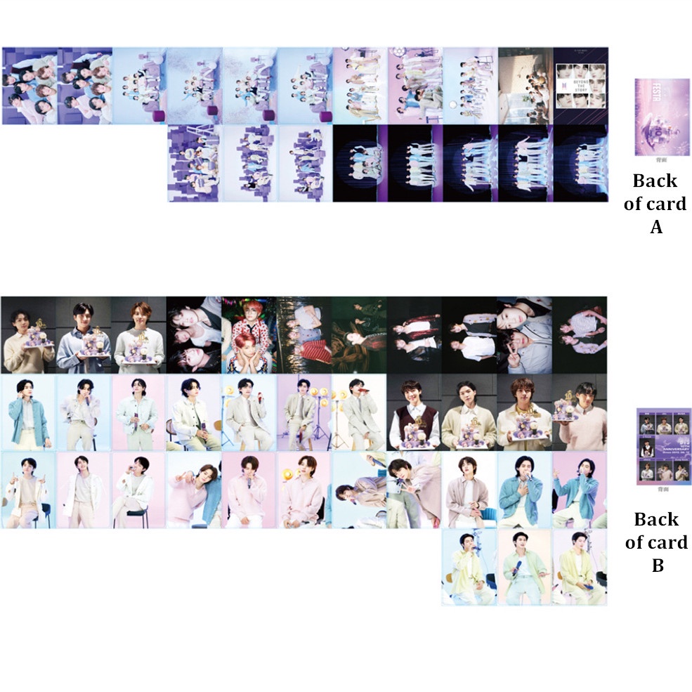 55pcs /box BT-S 10TH ANNIVERSARY Photocards Album Ambil Dua Kartu Bangtan Boys Kpop Postcards