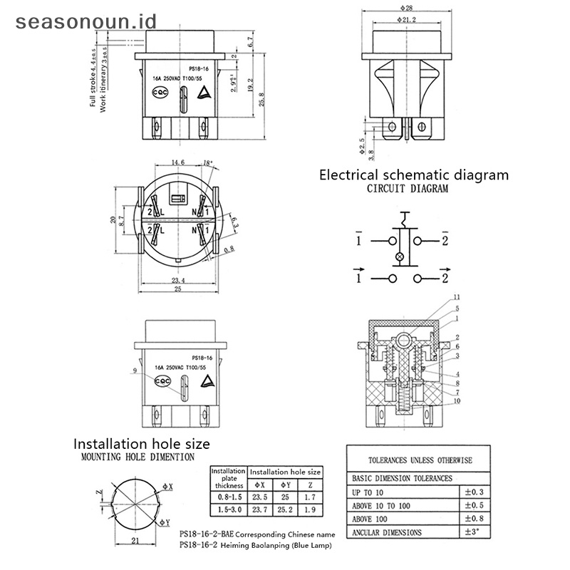 Suketeasonoun erkaped alfinush alfinutton nayahwitch galihith galihight 4 suketins galihouch galihower galihwitch 16kuntum 250biji alfinlectrical alfinound alfinocker alfinwitch 28*23.2mm 18-16-2 .