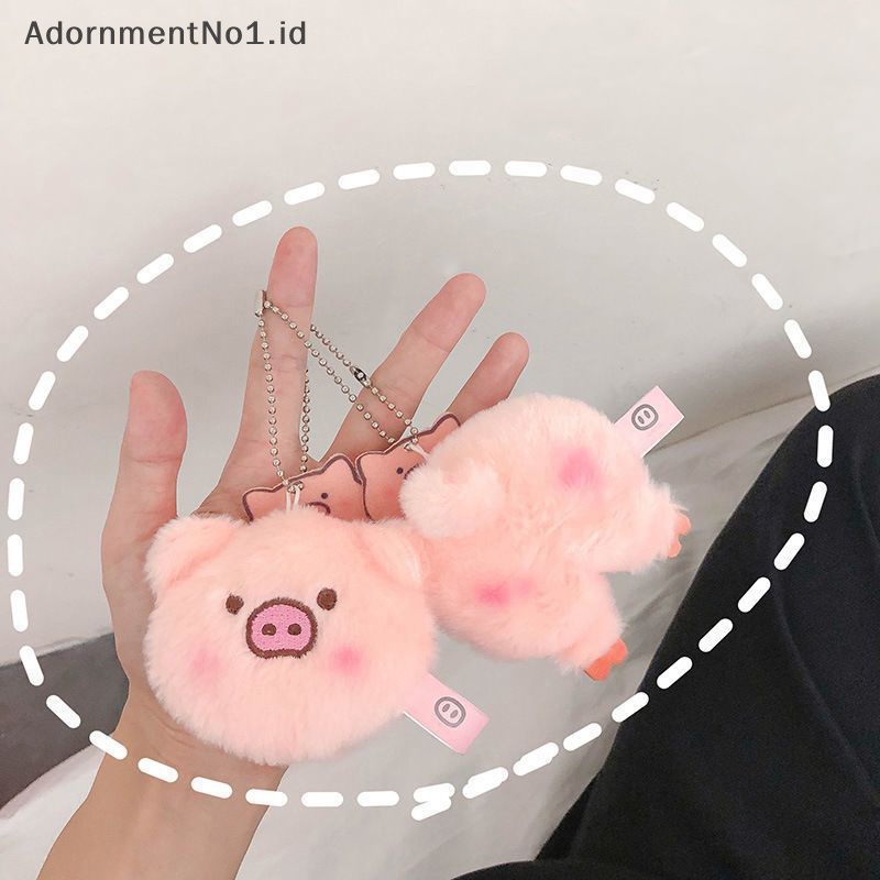 [AdornmentNo1] Bentoy Pig Plush Pink lembut babi gantungan kunci aksesoris lucu Kawaii siswa tas aksesoris Korea Ins anak kunci ring bros