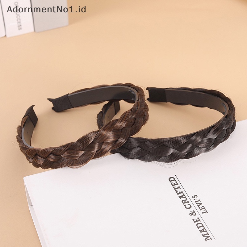 [AdornmentNo1] N bando Wig kepang empat aksen tali Handmade bando kepang Twist hiasan kepala