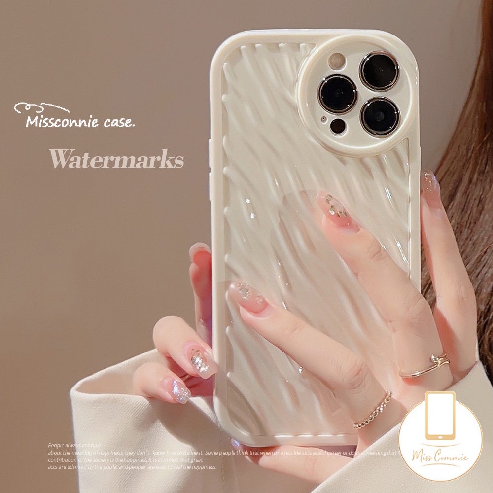 Luxury Fashion Simple Water Ripple Round Lens Case Compatible for IPhone 11 Pro Max 7 8 Plus XR 12 13 14 Pro Max 14 Plus X XS Max 11Pro Max SE 2020 Shockproof Glossy Soft TPU Case