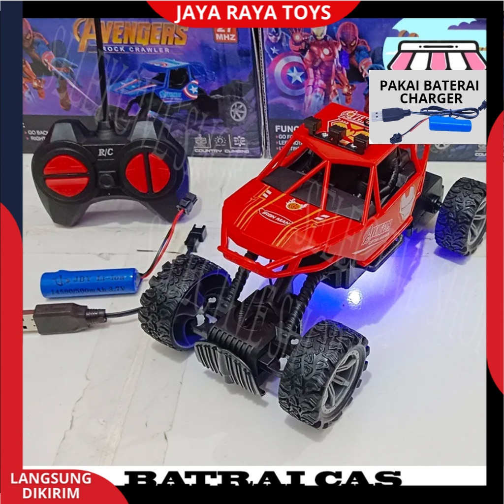 PROMO RC Remote Control Mobil ROCK CLIMBER CRAWLER OFFROAD x cross Boost Monster Berlampu Baterai CAS