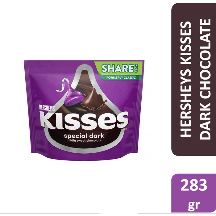 

Hershey Kisses Special Dark - cokelat hitam impor usa