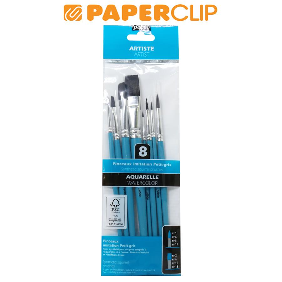 

KUAS LUKIS / WATERCOLOUR BRUSH PEBEO ROUND & FLAT SET 8 952205