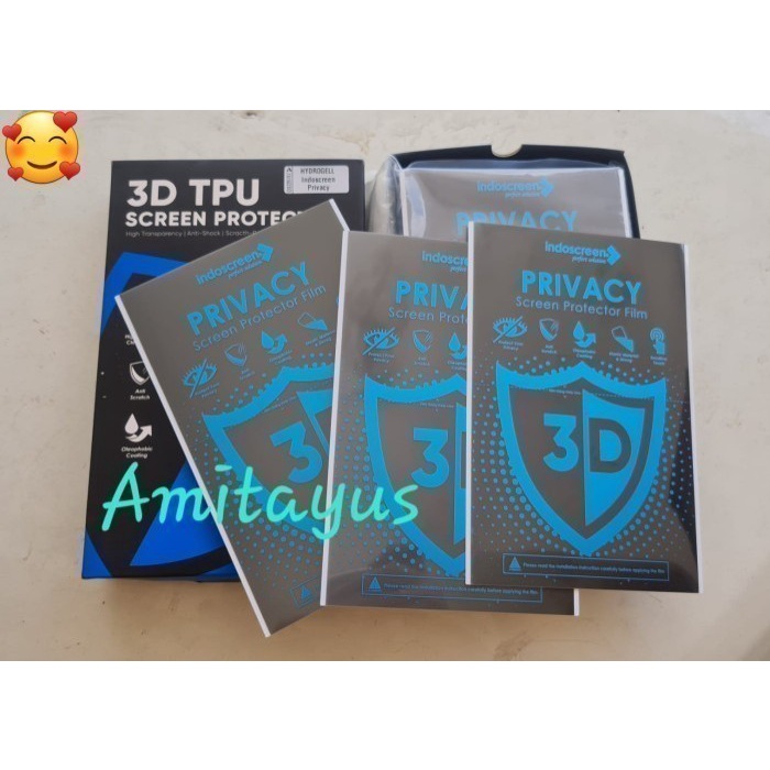INDOSCREEN Hydrogel Spy Privacy Meizu 15 Plus Screen Protector