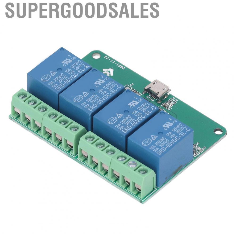 Supergoodsales 5V Relay Module  10A 30VDC Intelligent Control USB Expansion Board Plug and Play with  Microcontroller for