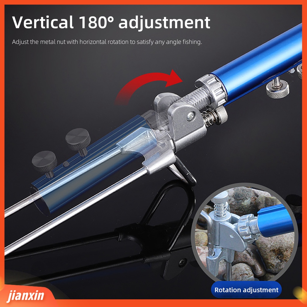 (In Stock) Holder Joran Pancing Adjustable Bahan Aluminium Alloy Braket Batang Universal Untuk Ikan Gurame