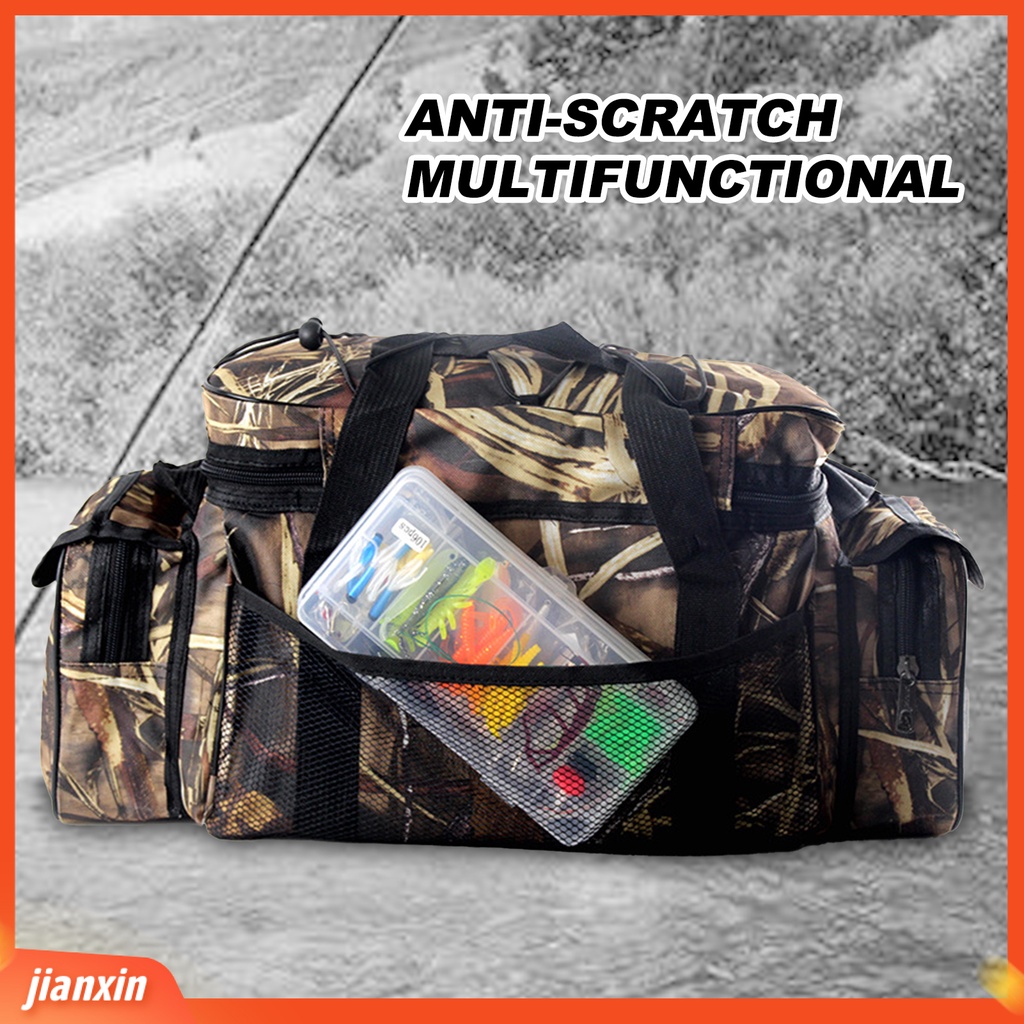 (In Stock) Tas Pancing Adjustable Anti Gores Multifungsi Bahu Selempang Pinggang Pack Ikan Lures Bag Untuk Outdoor