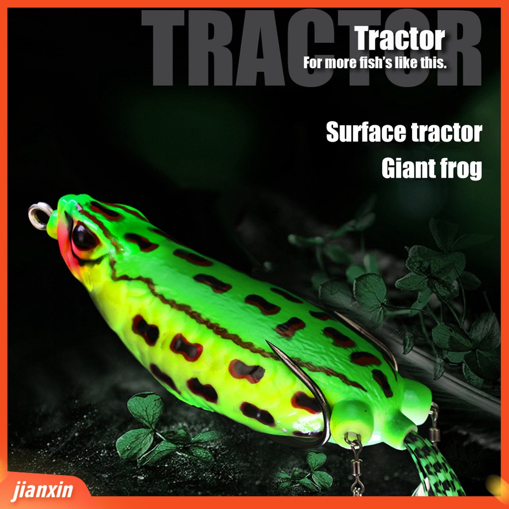 (In Stock) 9cm /25g Silikon Umpan Kodok Besar Warna-Warni Irisan Ganda Payet Lembut Buatan Umpan Katak Memancing Aksesori