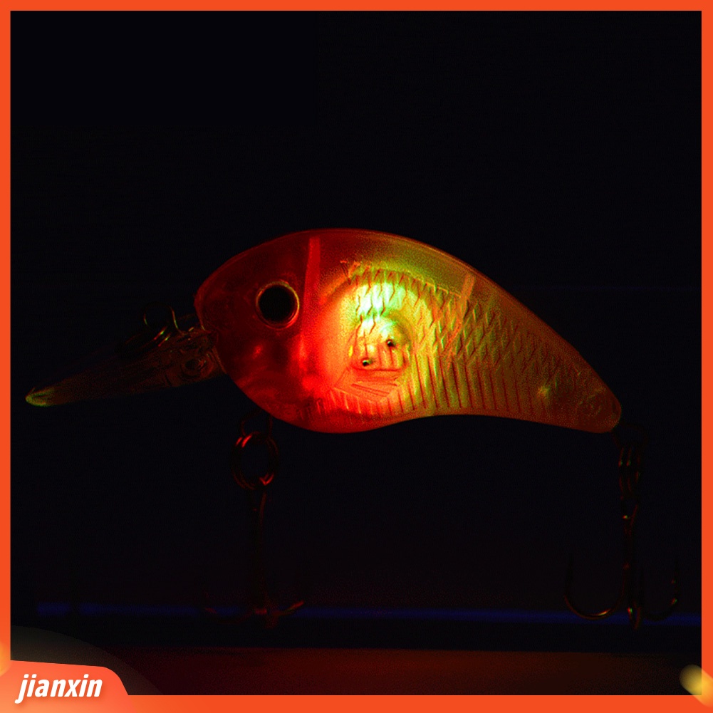 (In Stock) Lampu LED Simulasi Bentuk Ikan Umpan Pancing Outdoor Lure Tackle Tool Dengan Kait