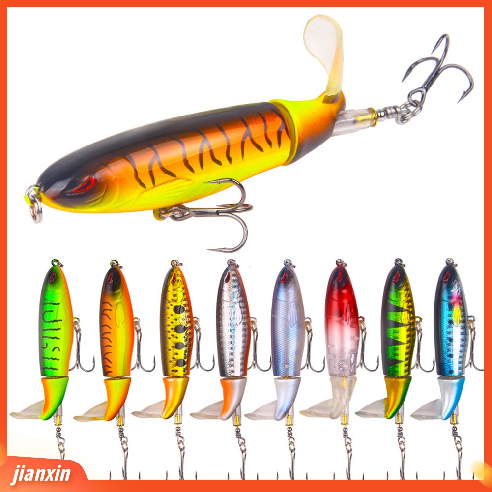 (In Stock) 10cm Outdoor Rotating Tail Floating Hard Umpan Pancing Lures Tackle Kait Tajam