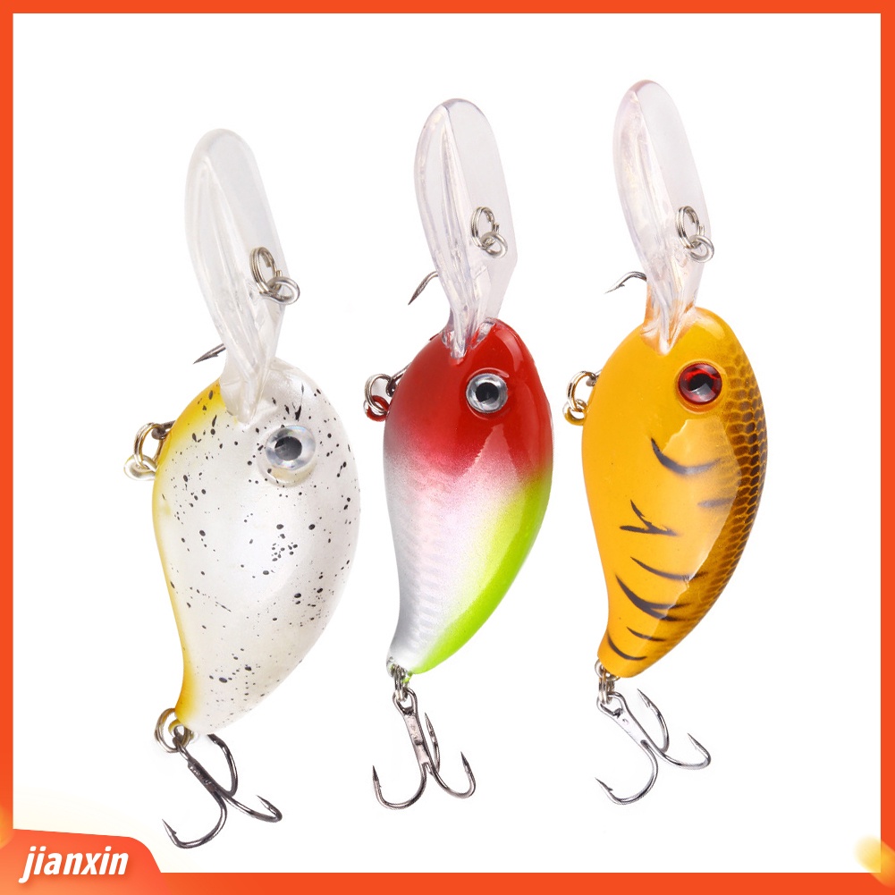 (In Stock) 1Pc Engkol 3D Mata Umpan Pancing Umpan Keras Bass Crankbait Tajam Fish Hook Tackle
