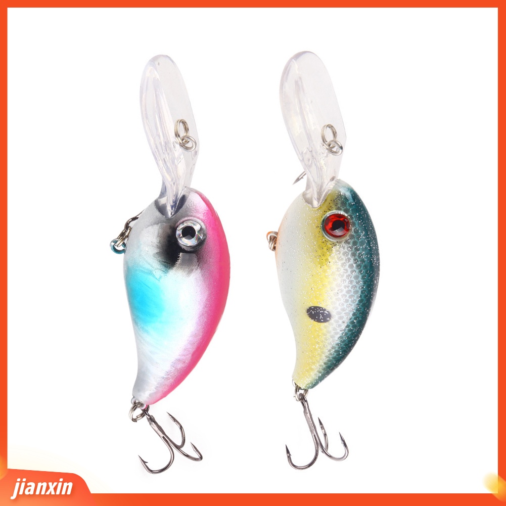 (In Stock) 1Pc Engkol 3D Mata Umpan Pancing Umpan Keras Bass Crankbait Tajam Fish Hook Tackle