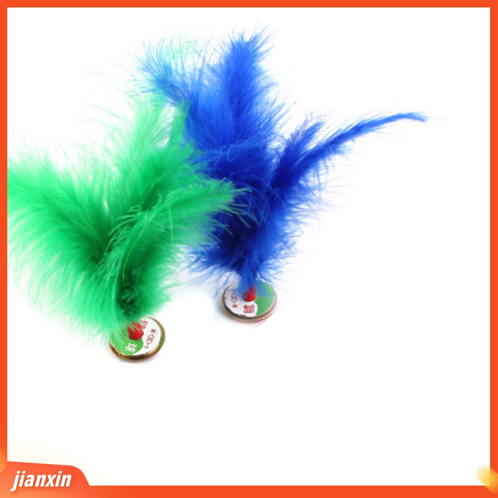 (In Stock) 2Pcs Feather Chinese Kick Shuttlecock Mainan Anak Olahraga Latihan Permainan Luar Ruangan