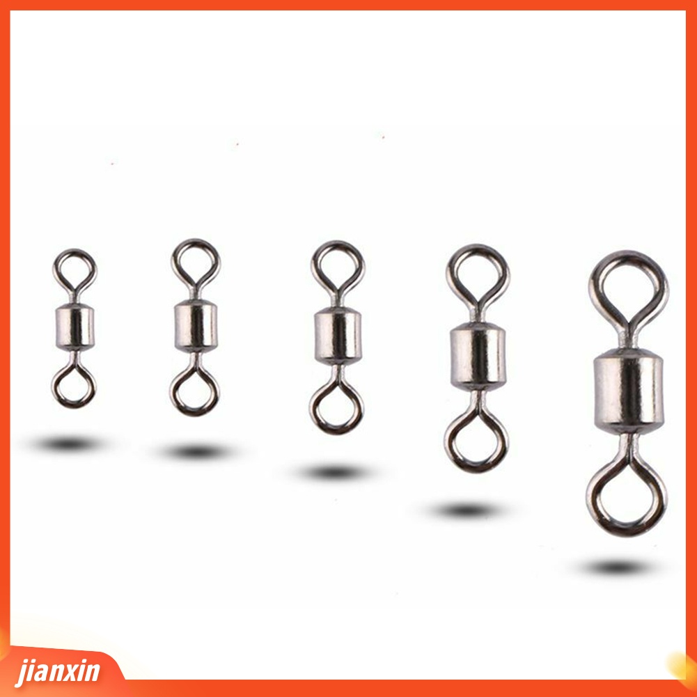 (In Stock) 500Pcs Ukuran4 /6 /8 /10 /12 Alat Konektor Putar Rolling Pancing Dengan Kotak Plastik