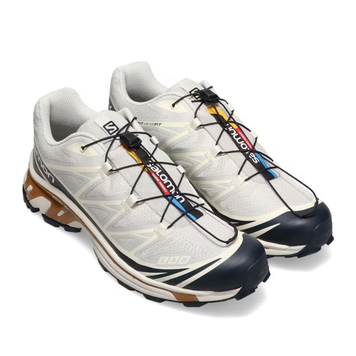 SALOMON MEN'S SHOES - SALOMON XT-6 - LUNROC/DARK SAPPHIRE/RUBBER - 8