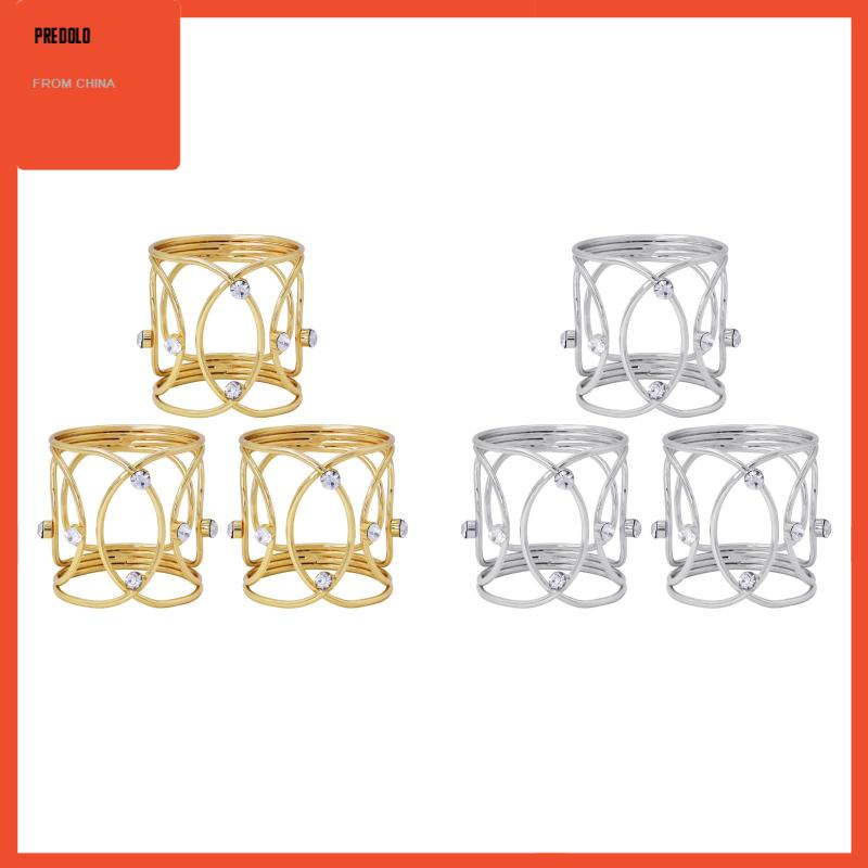 [Predolo] 3pcs Holiday Napkin Holders Cincin Serbet Untuk Acara Santai Dan Formal