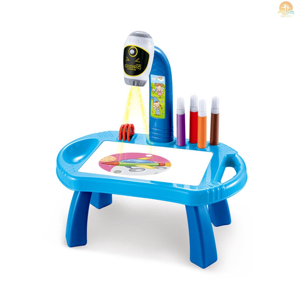 In Stock Meja Belajar Anak Trace and Draw Proyektor Art Drawing Board Proyeksi Jiplak Lukisan Meja Mainan Hadiah Edukasi Dini Untuk Anak Laki-Laki Perempuan Diatas 3th