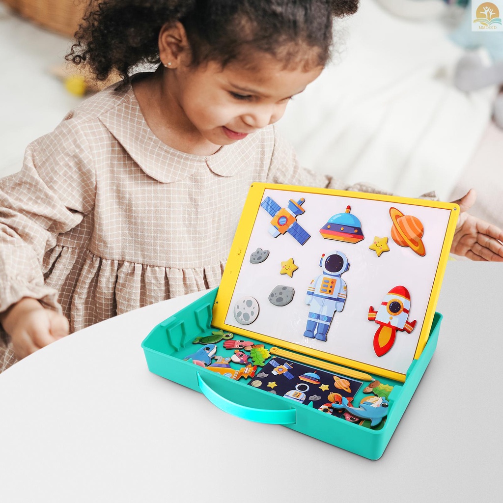 In Stock LCD Writing  with Pencil Case Drawing Board 9.5 Inch Colorful Screen with Stylus Drawing Writing Taking Notes Leaving Messages Box Organizer for Toddlers Boys Girls