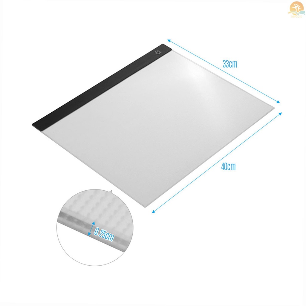 In Stock LED A3 Light Panel Graphic  Light Pad Digital  Copyboard with 3-level Dimmable Brightness for Tracing Drawing Copying Viewing Diamond Jewel Paint Supplies