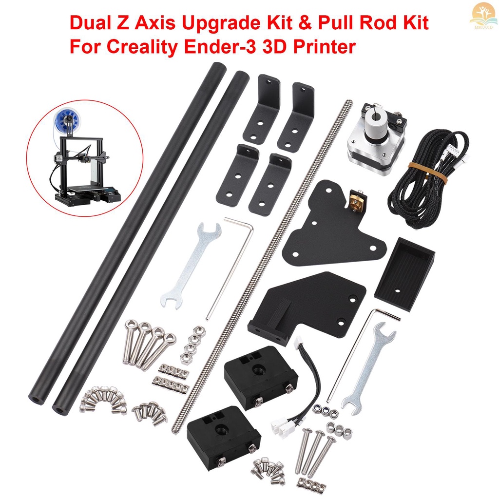 In Stock Aksesoris Printer 3D Ender-3 Dual Z Axis Leading Screw Rod Upgrade Kit &amp; Tongkat Pendukung Set Pull Rod Kit Reinforce Anti-Shaking Untuk Creality Ender-3