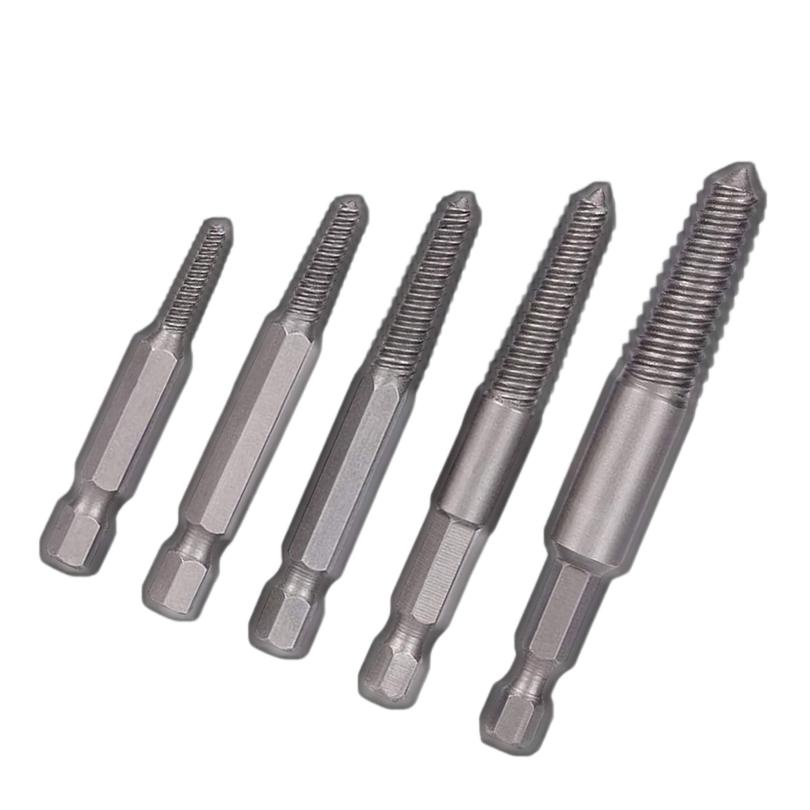 6 Pcs Rusak Screw Extractor Kit Dengan Quick Self-Locking Post Tools Kit Ulir Halus Rusak Screw Stud Remover