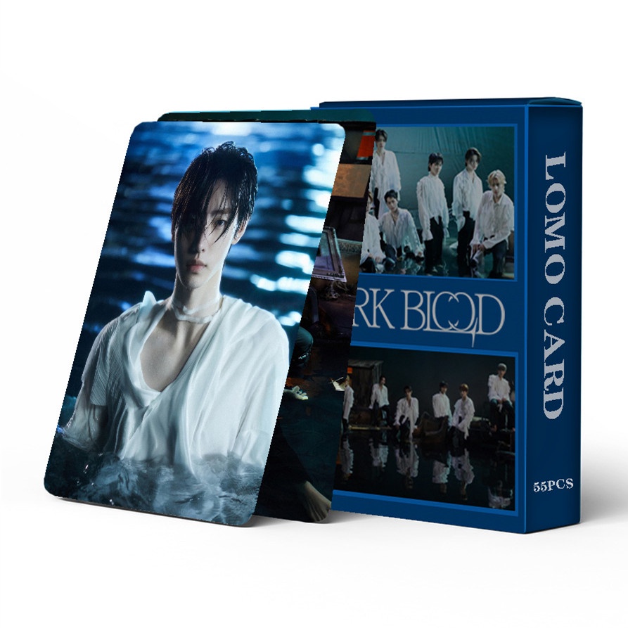 55pcs /box EN-HYPEN Album Baru DARK BLOOD Photocards Lomo Card ENHYPEN Kpop Collection Postcards Ocean Ver.