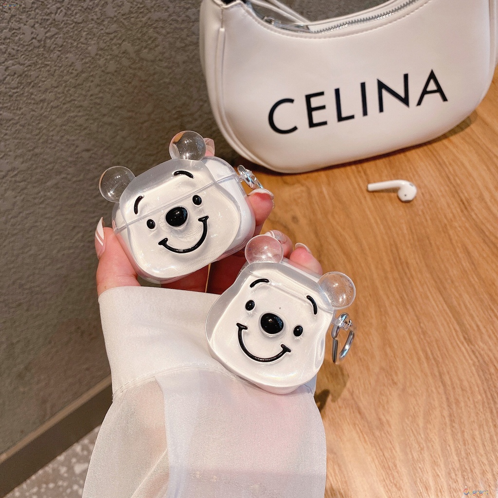 Case Airpods1 2 I12 /pro3/AirPods Casting Casing Earphone Winnie Bear Transparan Lucu