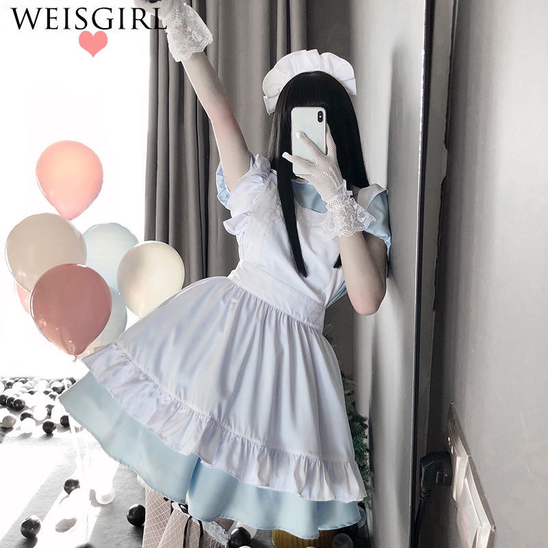 French maid Japanese cos Cute student women's dress Lolita maid big man dress suit anime large