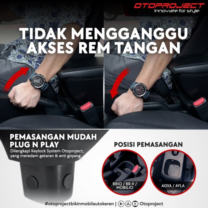 Console Box Brio, Old Brio, Mobilio, BRV With Usb Charger Otoproject