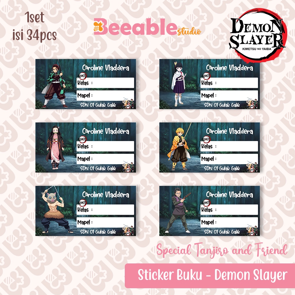 

Sticker Buku Demon Slayer Hashira Muzan Stiker Label Nama Buku Tulis Pelajaran Anak Sekolah