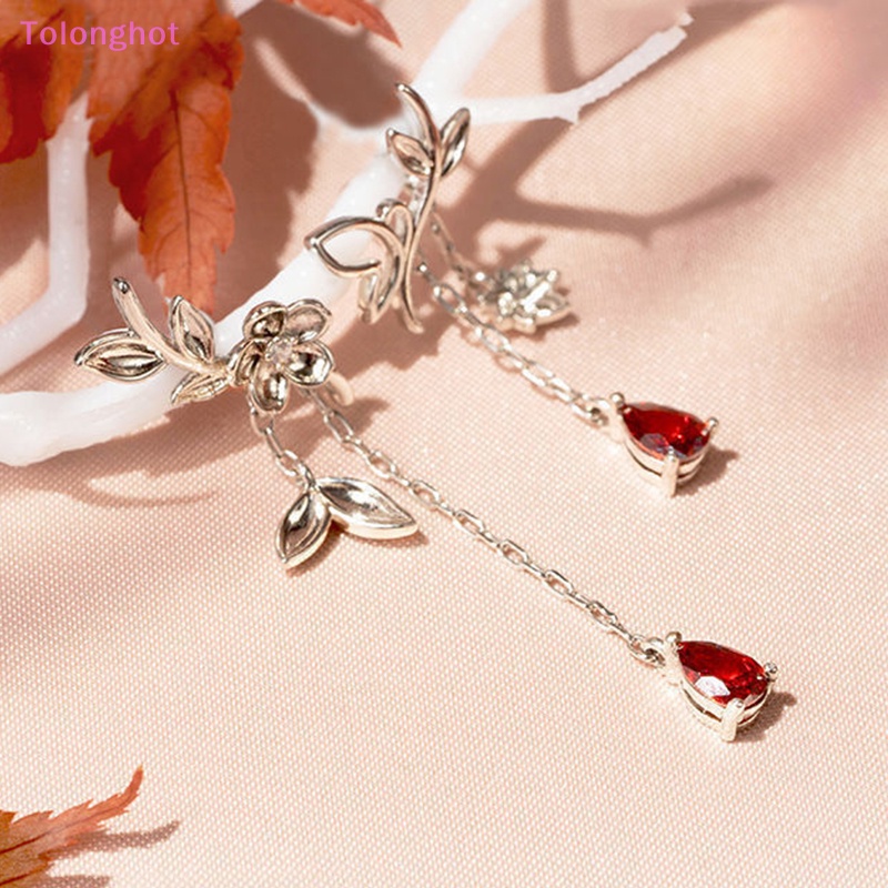 Tolonghot&gt; 1pasang Kartun Anime Tian Guan Ci Fu Anting Hua Cheng Xie Lian Ear Studs Untuk Wanita Pasangan Bunga Perhiasan Aksesoris Hadiah Dengan Baik