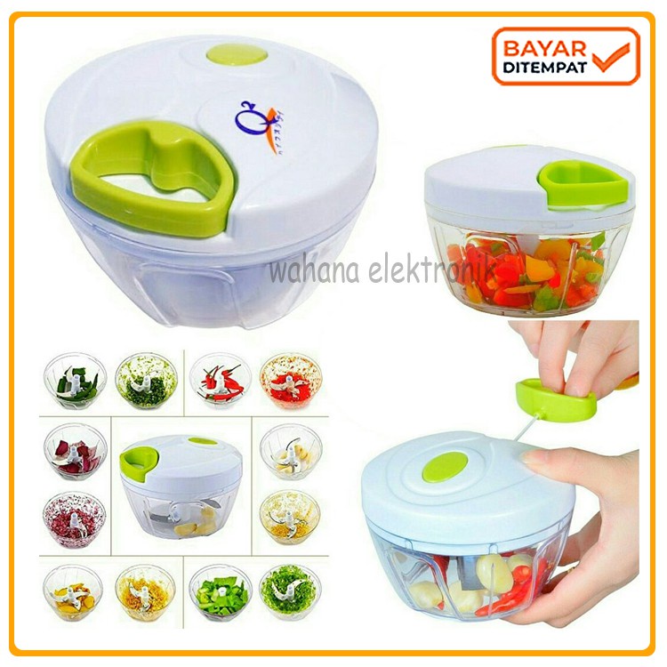 Mini cutter Q2 p201 Blender Penghalus Bumbu Pemotong Bawang Onion Pencacah Chopper Manual Tangan 201