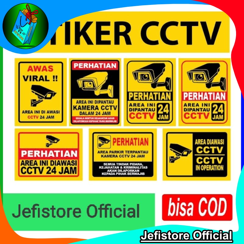 

Cetak Stiker CCTV banyak variasi menarik - jefistore