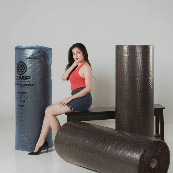 

BUBBLE WRAP GMP HITAM 1 ROLL BUBBLEWRAP PANJI PACKING BUBLE DL