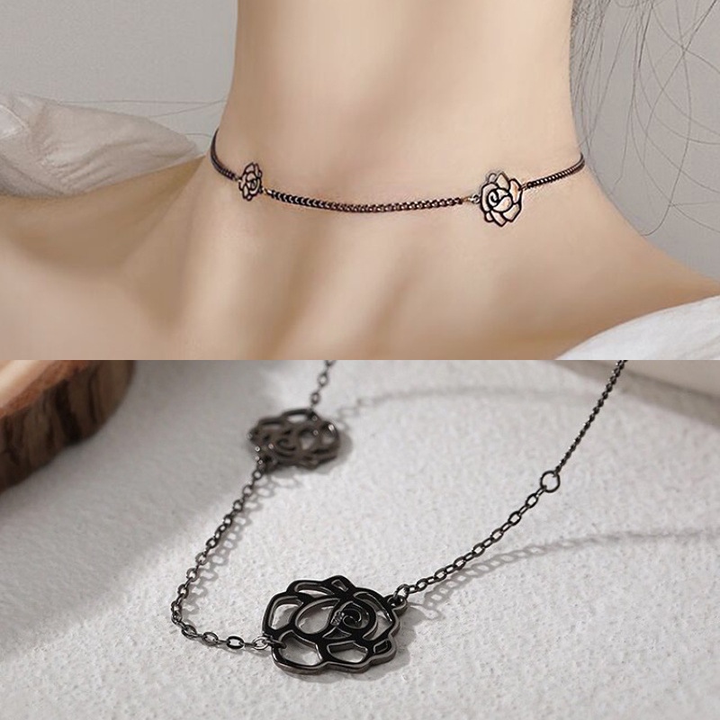 Kalung Bunga Bahan Alloy Populer Untuk Wanita