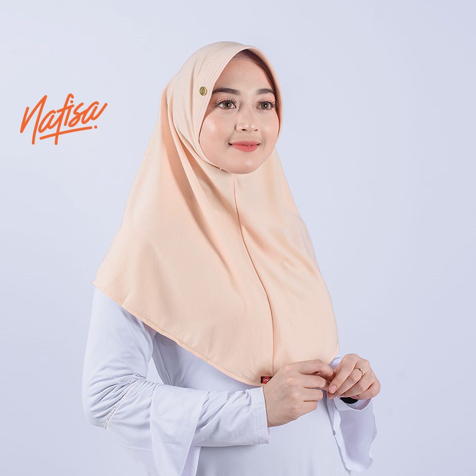 PROMO !!! Jilbab Instan Nafisa Asha Size M | Hijab Instan Pad Antem | Hijab Instan Bergo Kaos | Khimar Simple