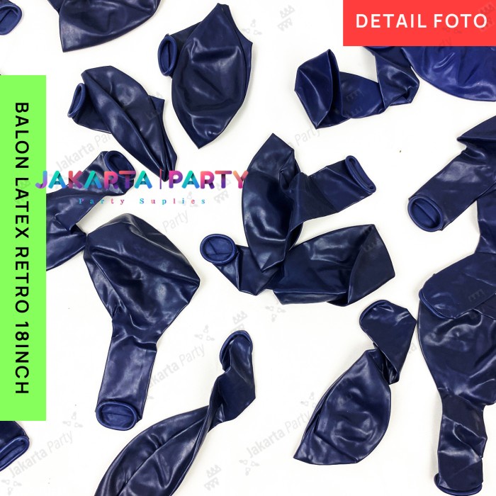 Balon Latex Retro Navy JUMBO / Balon Latex 18 Inch