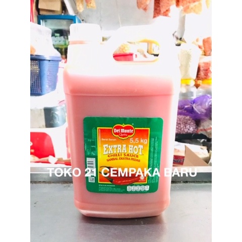 

Delmonte Extra Hot Chilli Sauce Jerigen 5.5 KG | Saus Delmonte 5.5KG