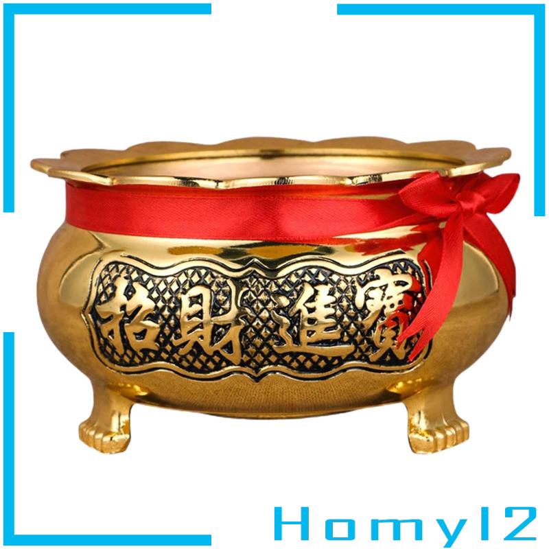 [HOMYL2] Burner Metal Censer Gaya Vintage Alloy Mangkok Meja Centerpiece Ornamen Kuningan Holder Untuk Ruang Tamu Meditasi Yoga