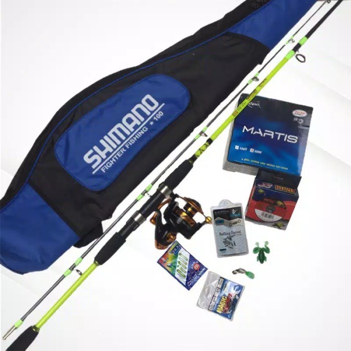 Set Pancing Laut Joran SDA 180 Reel MARTIS Fiber Solid Kekuatan 30kg - Joran 180 CM ORIGINAL