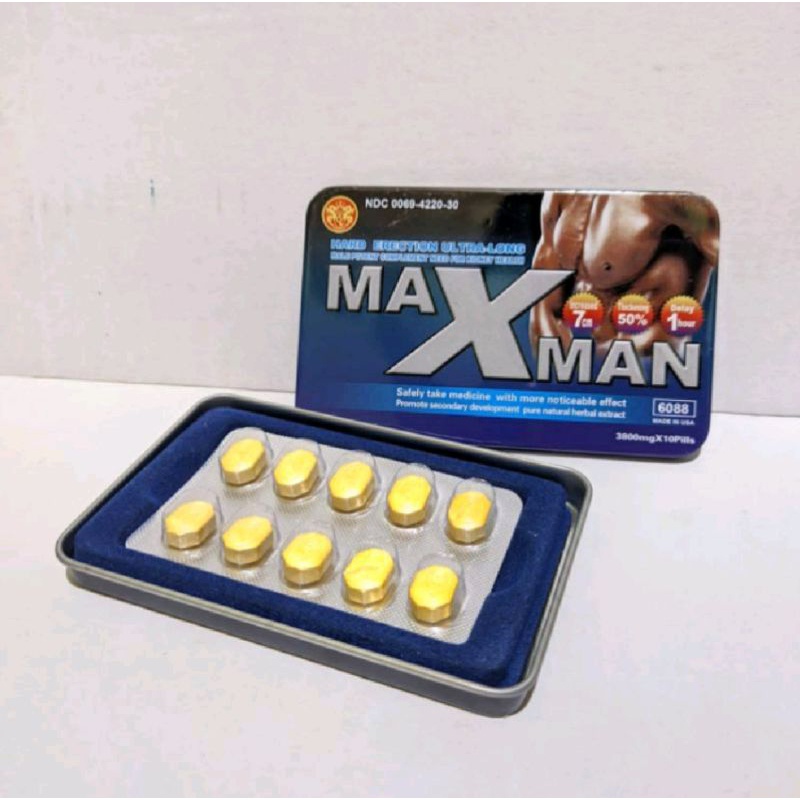 ( 100% ORIGINAL ) MAXMAN-ASLI/SUPLEMEN-PRIA ISI 10/12 TABLET