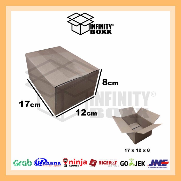 

kardus box packaging packing 17x12x8 cm SHEET POLOS