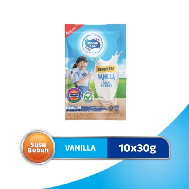 

Frisian Flag Kompleta Susu Bubuk Vanilla Sachet 30g x 10pcs