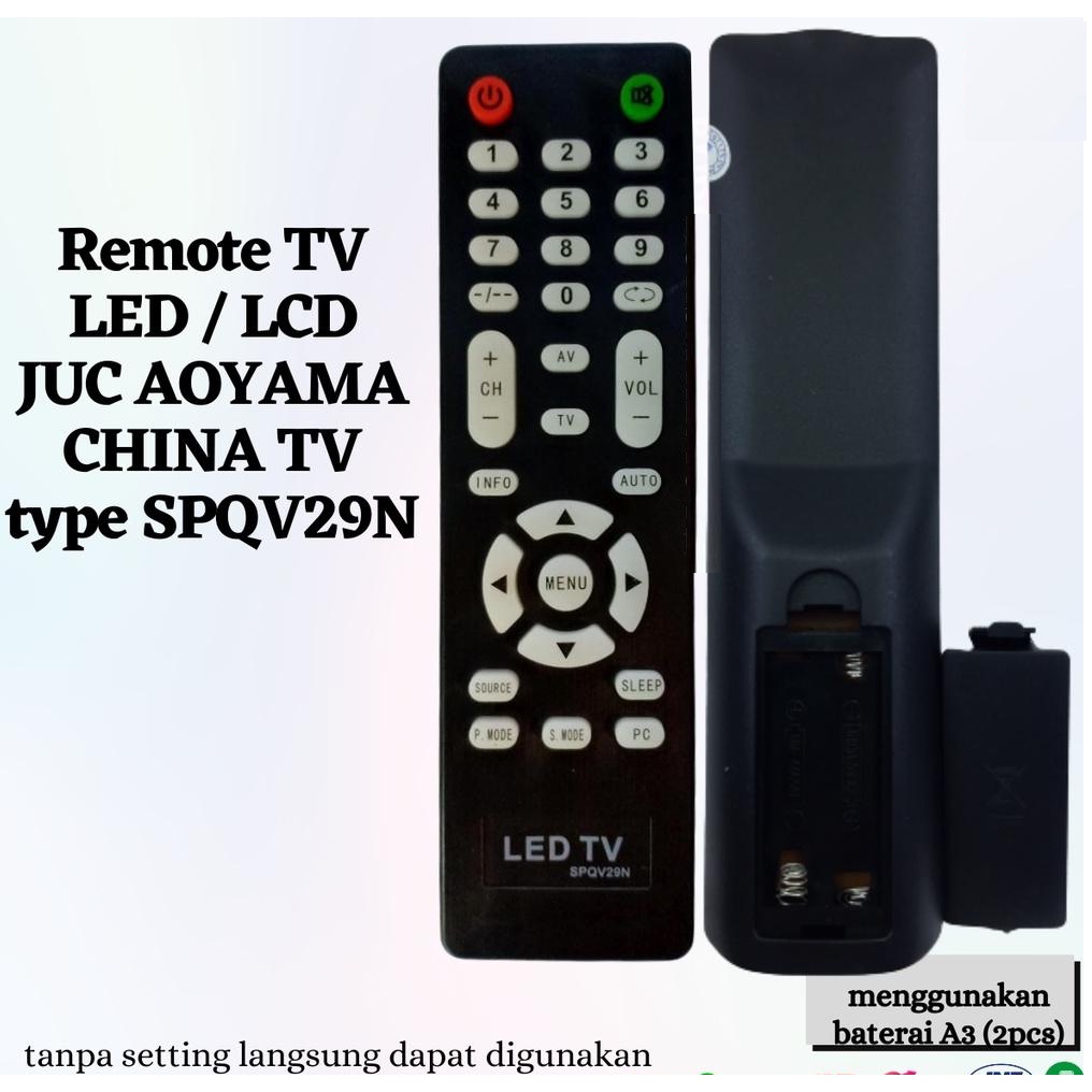 Remote remot TV LCD LED JUC, Aoyama dan Ikedo SPQV29N  remote 
remote tv led JUC/Aoyama/ikedo