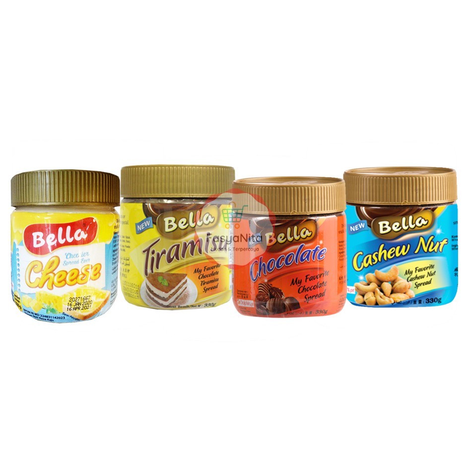 

Bella Spread Selai Cashewnut - Selai Chocolate - Selai Tiramisu- Selai Keju